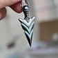 Glowing Green Arrow necklace Knight spear Necklace GLOW in the DARK