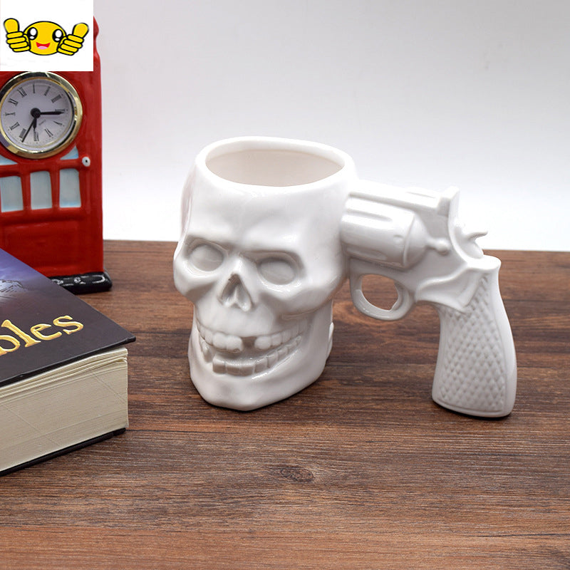 Skull Ceramic Morningcup Handle Coffeecups