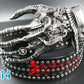 Fashion men Punk belt skull street dance full rivet belts heavy metal rock belt