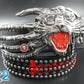 Fashion men Punk belt skull street dance full rivet belts heavy metal rock belt