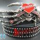 Fashion men Punk belt skull street dance full rivet belts heavy metal rock belt