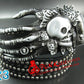 Fashion men Punk belt skull street dance full rivet belts heavy metal rock belt