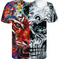 Skull T-shirt for men Newest Fashion Designed Tees Tops Punk Rock Style Man Quick Dry