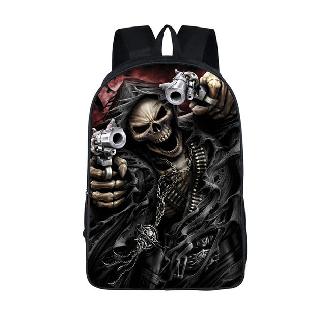 Rock Cold Skull Backpack Anime School Bag  Cartoon Backpacks Children Fashion