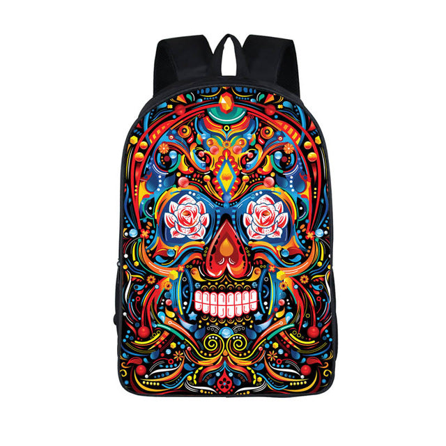 Rock Cold Skull Backpack Anime School Bag  Cartoon Backpacks Children Fashion