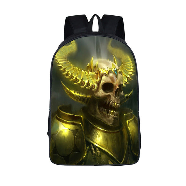 Rock Cold Skull Backpack Anime School Bag  Cartoon Backpacks Children Fashion