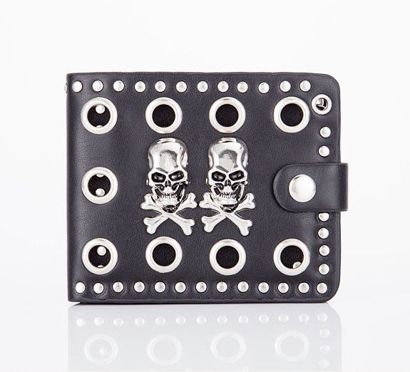 Hot Cheap New Designed Skull Purse For Men Boy Wallet With Chain