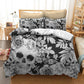 3pcs skull Bedding Set King size Bohemian skull Print Duvet Cover set with pillowcase AU Queen Bed best gift bedline
