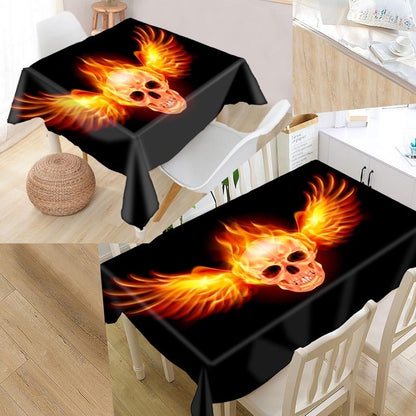 Skull Table Cloth Oxford Rectangular Waterproof Oilproof Table Cover Wedding Tablecloth