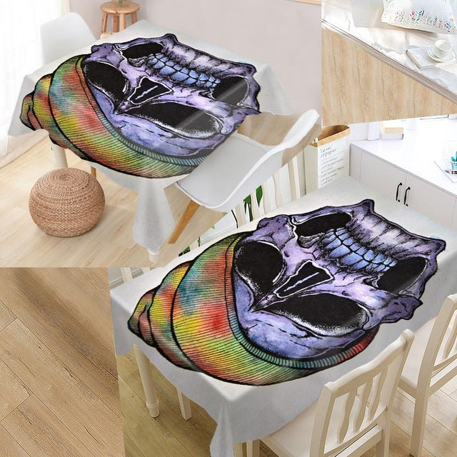Skull Table cover printing waterproof tablecloth more size tablecloths kitchen wedding hotel decoration