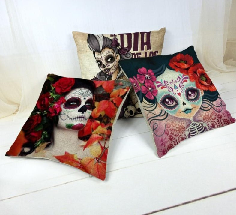 The Dead Sugar Skull Cushion Cover Gamer Chair 45*45Cm