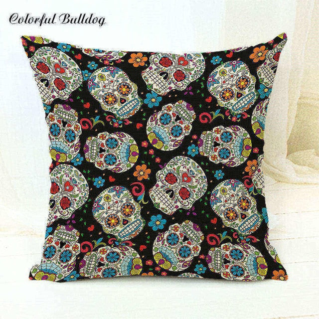 The Dead Sugar Skull Cushion Cover Gamer Chair 45*45Cm