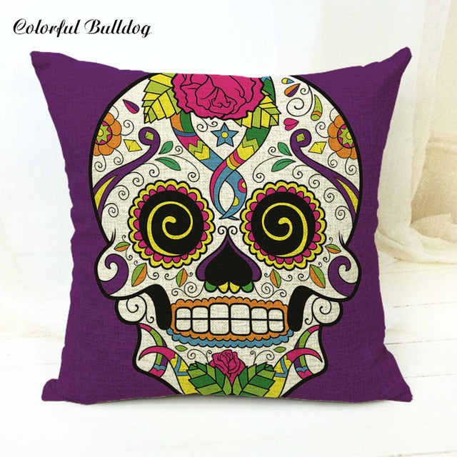 The Dead Sugar Skull Cushion Cover Gamer Chair 45*45Cm