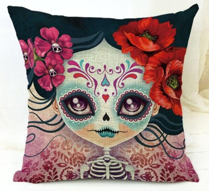 The Dead Sugar Skull Cushion Cover Gamer Chair 45*45Cm