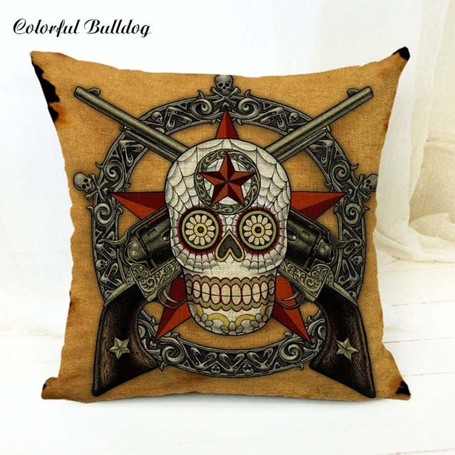 The Dead Sugar Skull Cushion Cover Gamer Chair 45*45Cm