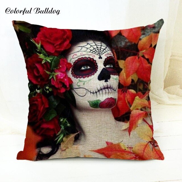 The Dead Sugar Skull Cushion Cover Gamer Chair 45*45Cm