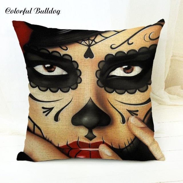 The Dead Sugar Skull Cushion Cover Gamer Chair 45*45Cm