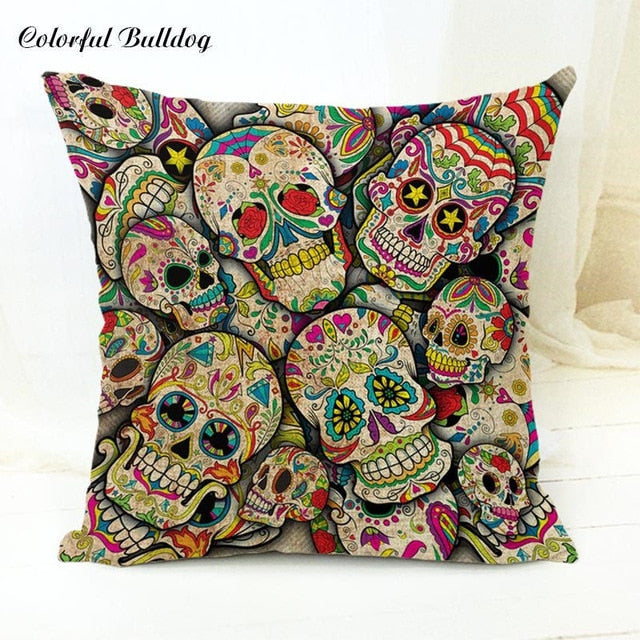 The Dead Sugar Skull Cushion Cover Gamer Chair 45*45Cm