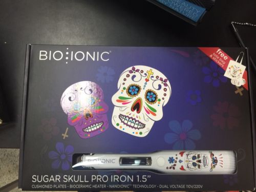 Bio Ionic Sugar Skull Collection Pro Straightening Iron 1.5” Ship to US only