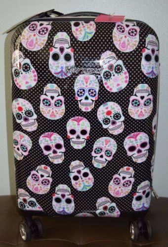 Skull Party Carryon Suitcase 21x9x13