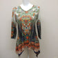 One World Day of the Dead Sugar Skull 3/4 Sleeve Blouse Top