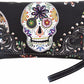 Sugar Skull Halloween Purse Punk Handbag Women's Totes Shoulder Bag Wallet Set