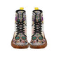 Women's Shoes Lace Up Boots Sugar Skull on Flower Martin Boots Ankle Boot