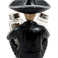 Mariachi Skeleton Skull Wine Bottle Holder and Salt Pepper Shaker Set Home Decor