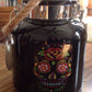Sugar Skull Hanging Glass Lantern Candle Day Dead Roses Spooky Halloween Decor