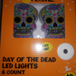 Day of the Dead Sugar Skull String of 6 LED Lights Bedroom Wall Decor Girl's NEW