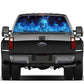 1X Car Rear Window Flaming Skull Cool Sticker For Truck SUV Jeep (22"x65" Large)