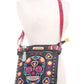 Ladies Biker Sugar Skull Purse Handbag Messenger Shoulder Bag