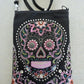 Black with Pink Colorful Sugar Skull Montana West Sml Cross-body Messenger Bag