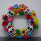 Day of the Dead Colorful Halloween 16 Inch Wreath