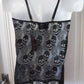 Women's Jawbreaker Sugar Skull Cami Top Skull Lace Back Black Day of the Dead