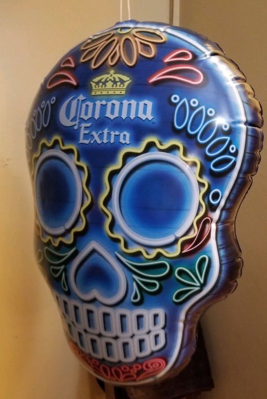 Corona SUGAR SKULL BEER inflatable DECOR SIGN  *HALLOWEEN