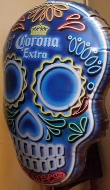 Corona SUGAR SKULL BEER inflatable DECOR SIGN  *HALLOWEEN