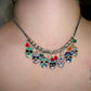 19" SUGAR SKULL CHARM NECKLACE, DAY OF THE DEAD SKULL NECKLACE, Snake Chain, NEW