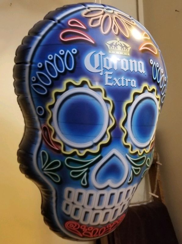 Corona SUGAR SKULL BEER inflatable DECOR SIGN  *HALLOWEEN