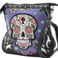 Purple Sugar Skull  Concealed Carry Handgun Messenger Bag/Purse