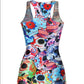 Fashion Day of the Dead Skull Printed  Tank Tops Sleeveless vest 4XL  sugar skull tanktop