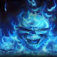 FLAMING SKULL Tailgate Wrap Vinyl Graphic Decal Sticker LAMINATED