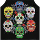 Colorful Sugar Skulls Graphic  Men's Tank Top Shirt Black