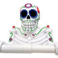 Sugar Skull Toilet Paper Holder Bathroom Wall Mounted Home Decor