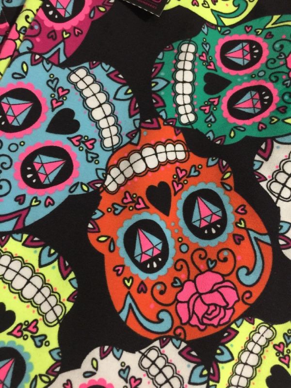 Sugar Skull Leggings Size Large L Day Of The Dead Halloween No Boundaries