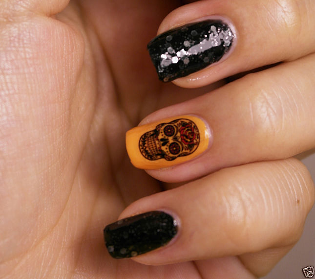 Halloween Sugar Skull Nail Art Waterslide Decals Set #4 - Day of the Dead!