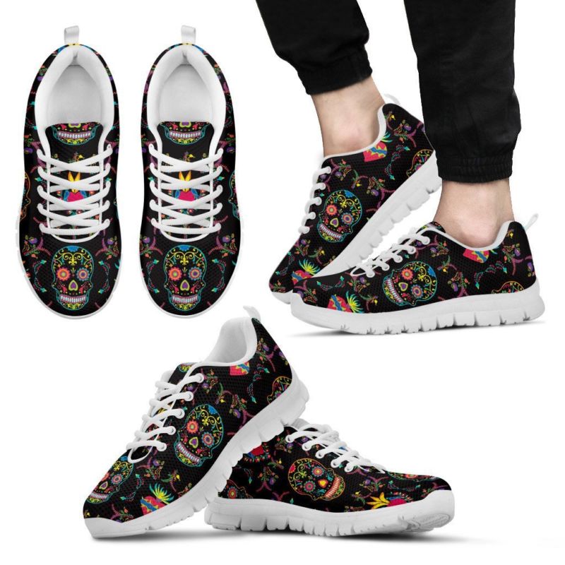 Sugar Skulls Running Shoes (Unique running shoe for men, women, and kids)