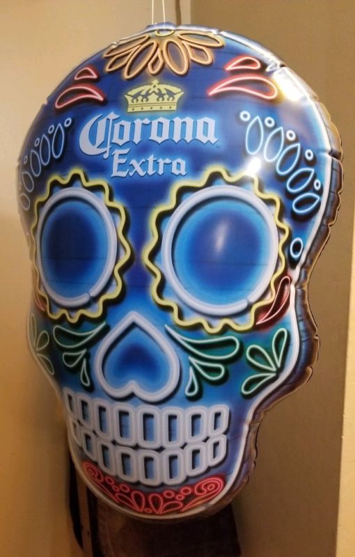 Corona SUGAR SKULL BEER inflatable DECOR SIGN  *HALLOWEEN