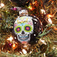 Sugar Skulls Decorated Glass Christmas Ornaments - Set of 4