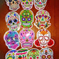 Set of 50 - Sugar Skull, Stickers, Decals